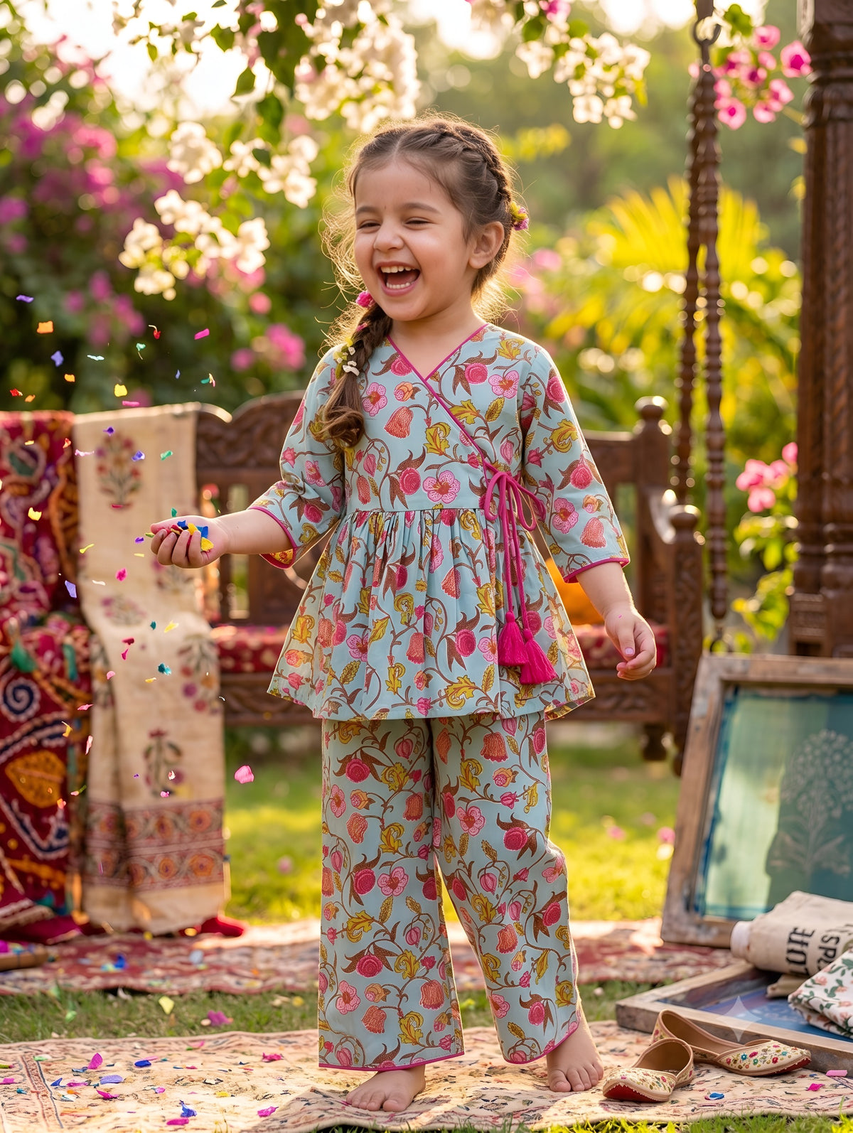 Angrakha Pants Blue