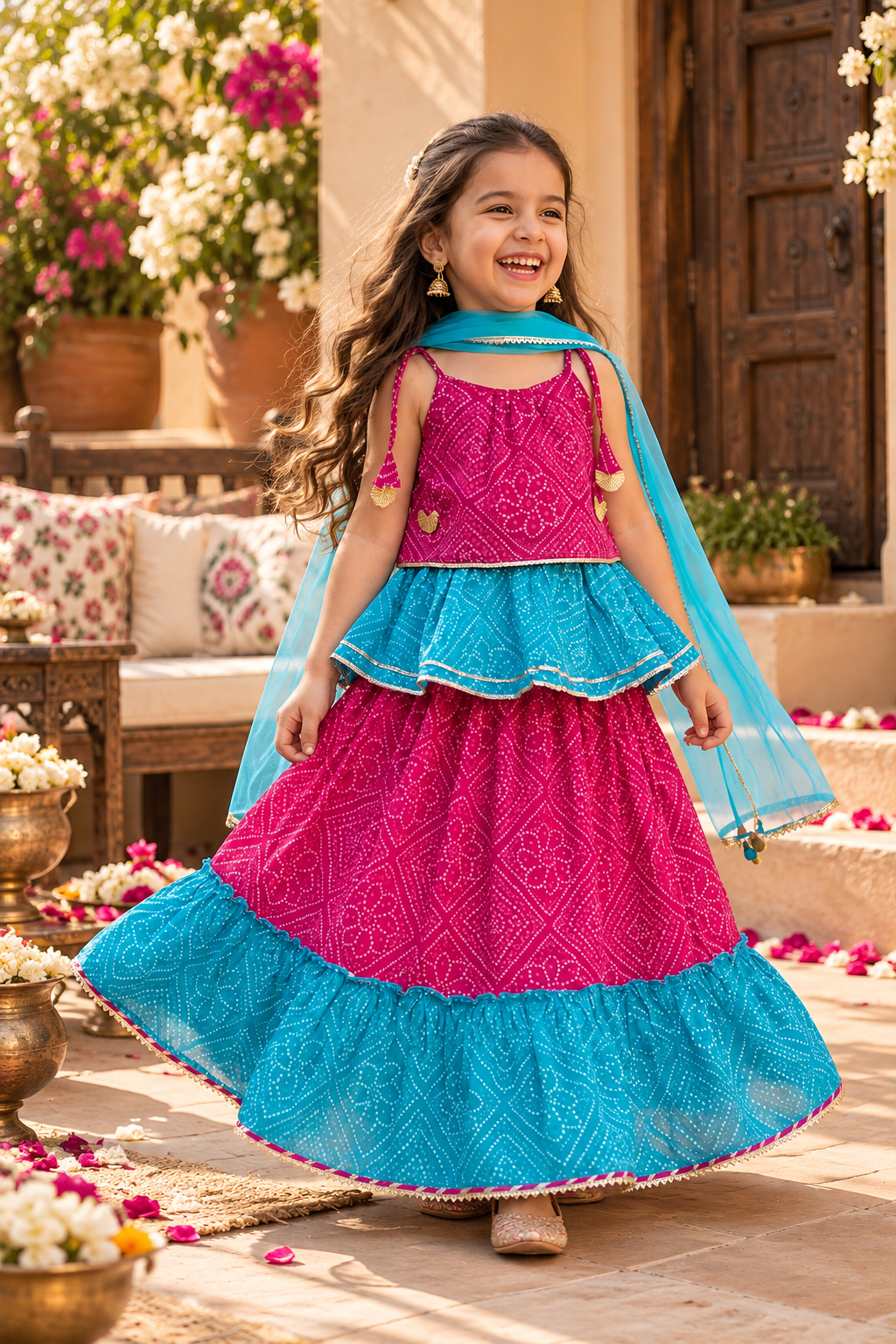 Utsav Bandhani pink Set