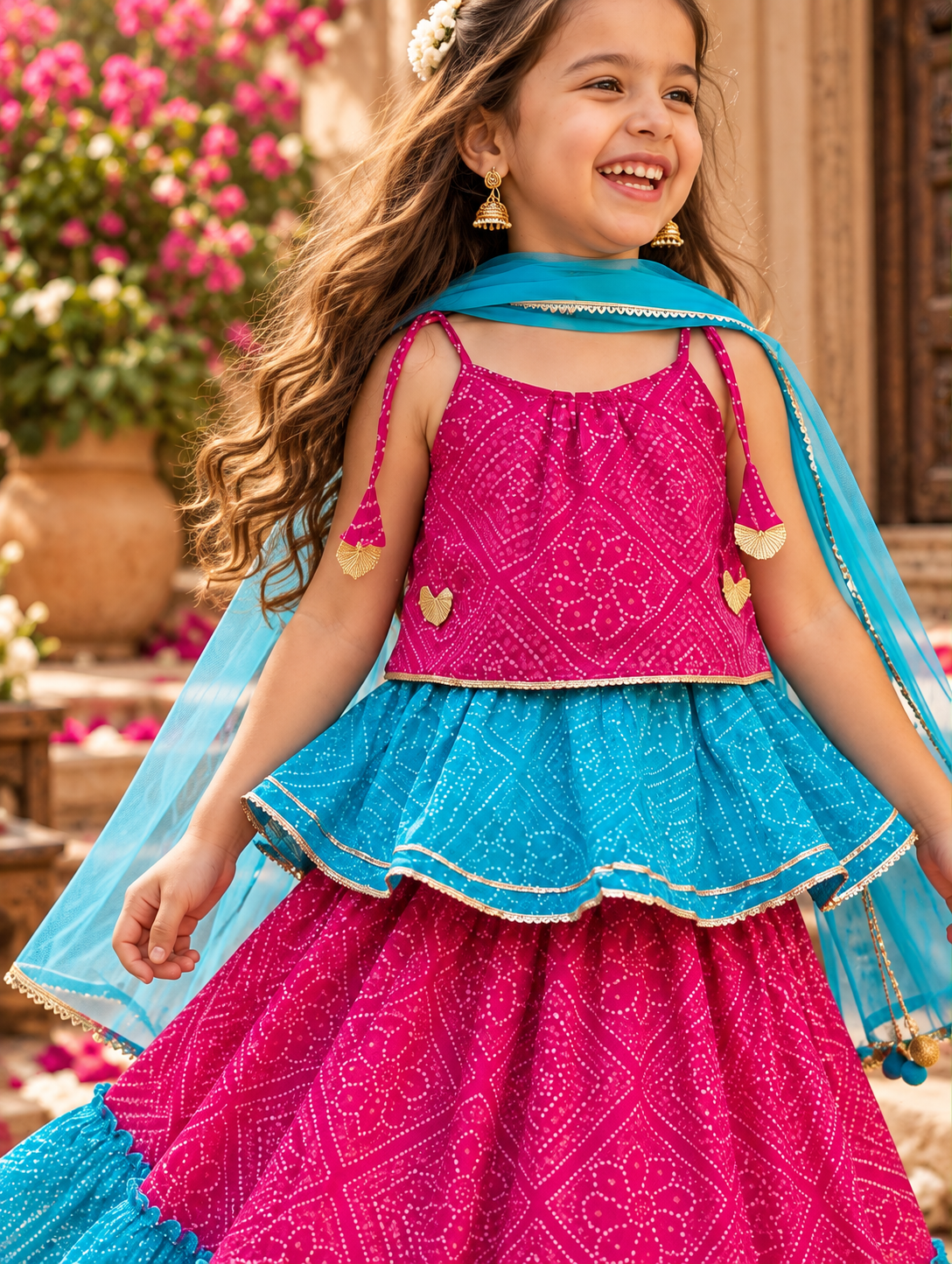 Utsav Bandhani pink Set