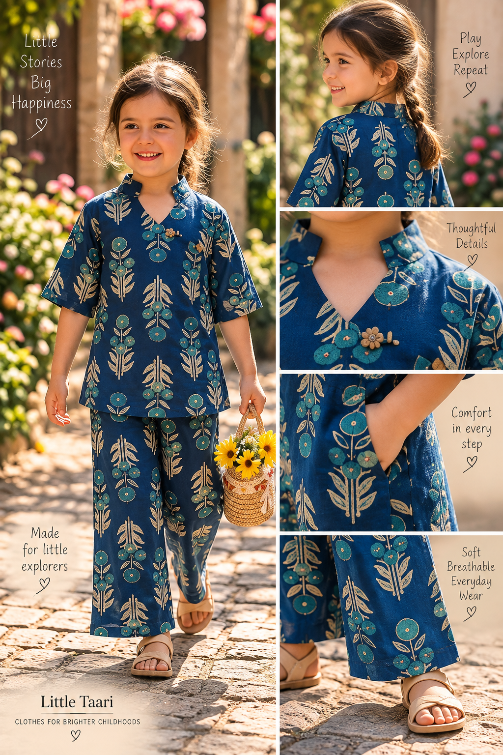 Indigo Bloom Co-ord Set