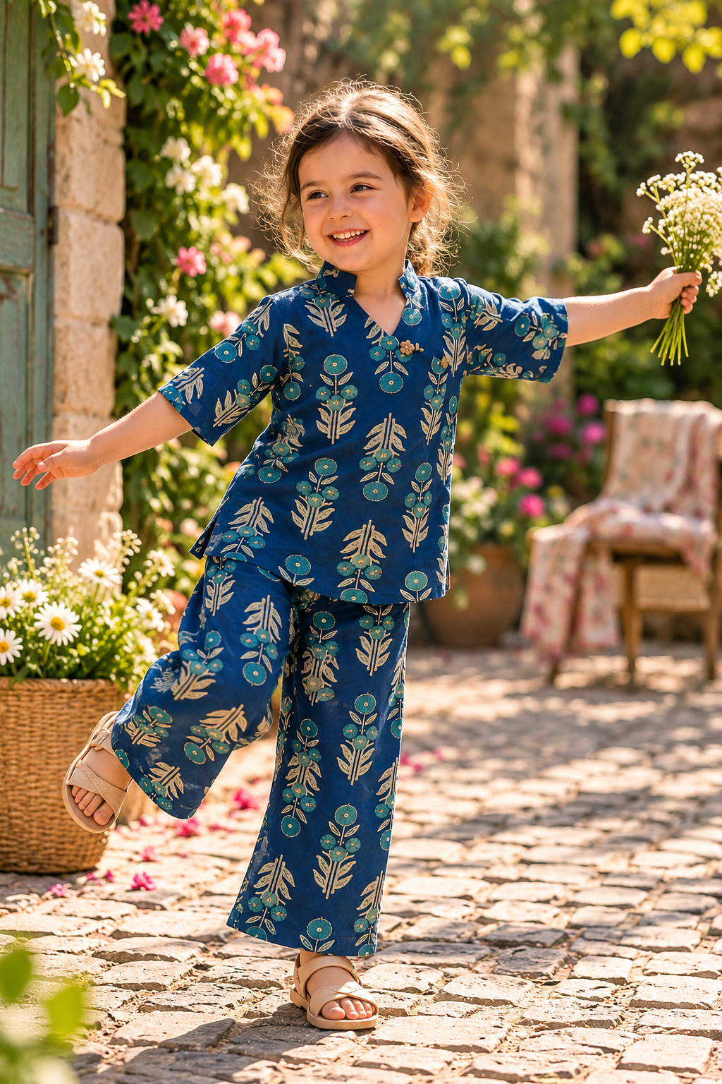 Indigo Bloom Co-ord Set